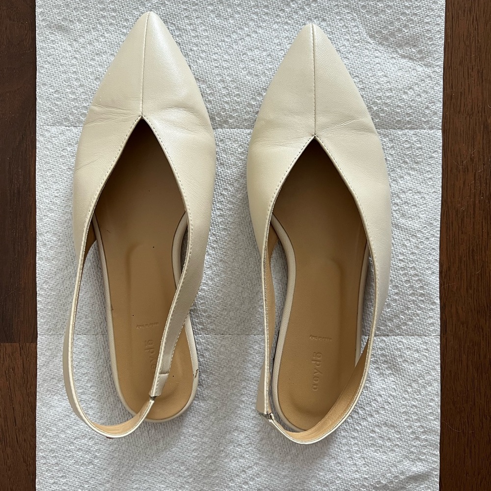 MAIA Creamy Nappa Aeyde slingback ballerina